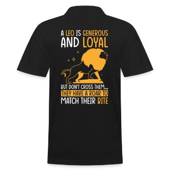 Horoscope astrologique du signe du zodiaque Lion - Polo Homme - noir - Dos - Kai (181cm)