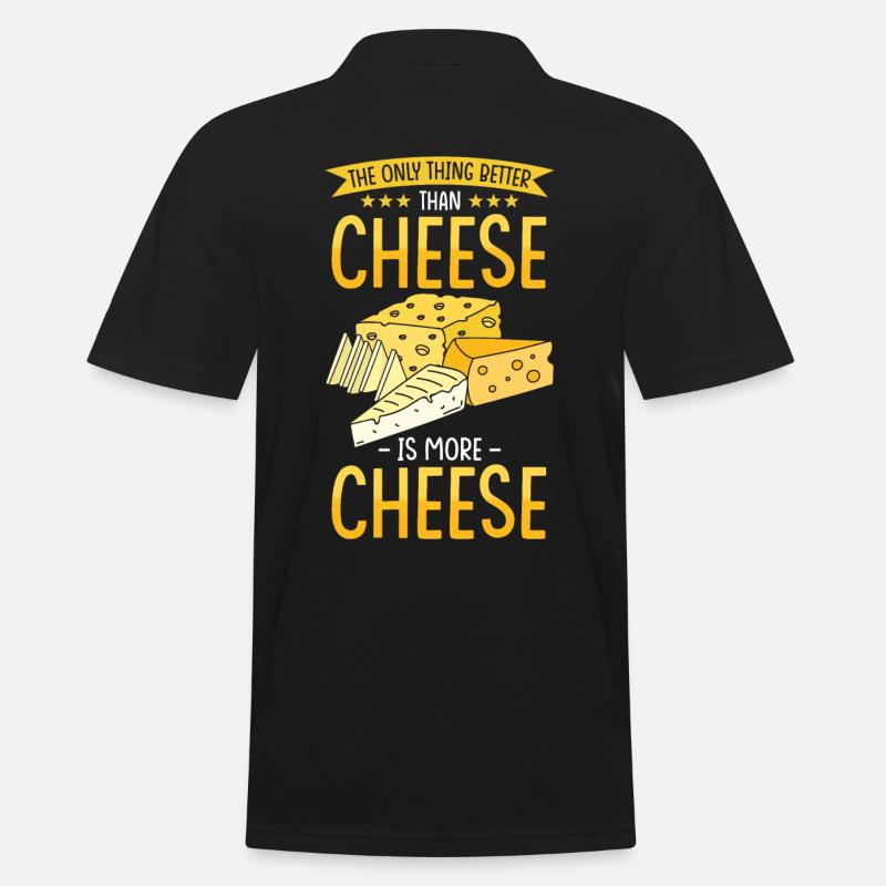 Käse Geschenk - Männer Poloshirt - Schwarz