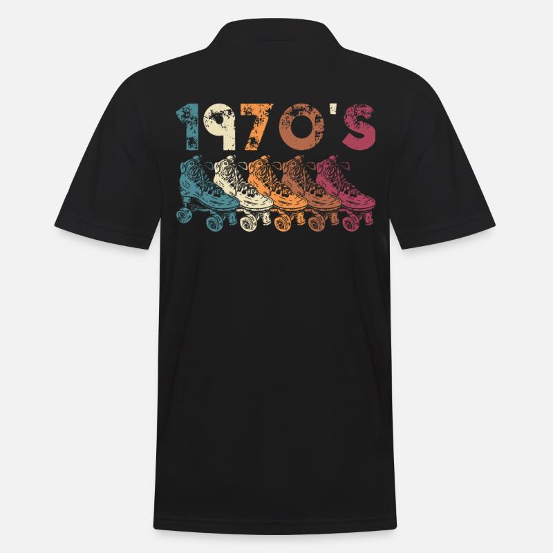 70s Rollerskate Rollerskating - Men's Polo Shirt - black