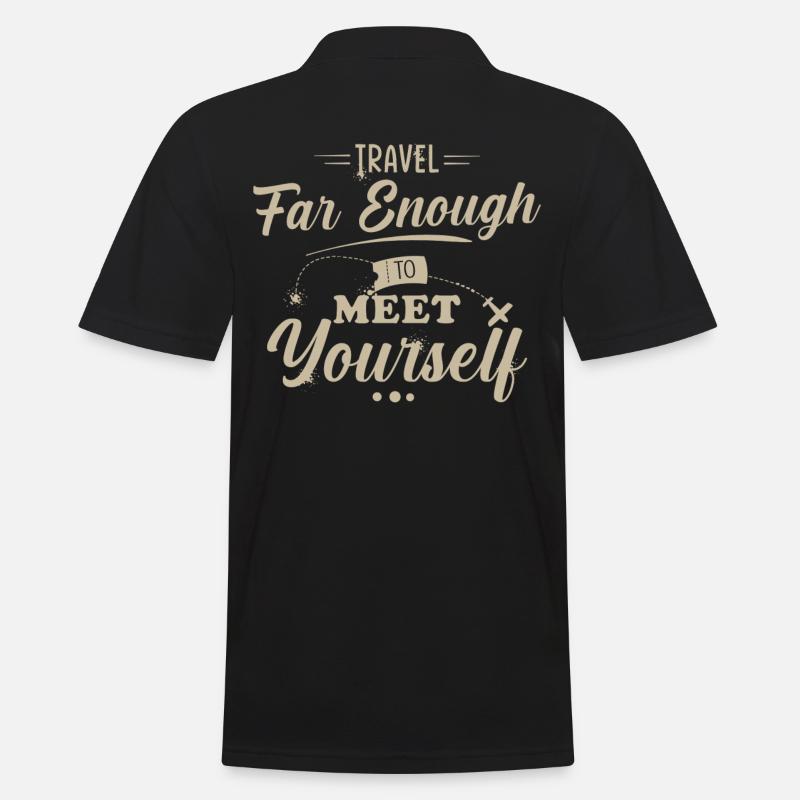 Reisen Spruch - Männer Poloshirt - Schwarz