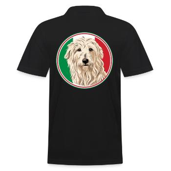 Maremma Abruzzo German Shepherd Maremmano Abruzzese - Men's Polo Shirt - black - Back - Kai (181cm)