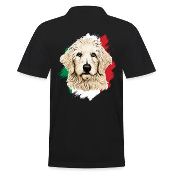 Maremma Abruzzo German Shepherd Maremmano Abruzzese - Men's Polo Shirt - black - Back - Kai (181cm)