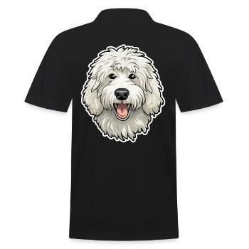 Maremma Abruzzo German Shepherd Maremmano Abruzzese - Men's Polo Shirt - black - Back - Kai (181cm)