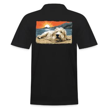 Maremma Abruzzo German Shepherd Maremmano Abruzzese - Men's Polo Shirt - black - Back - Kai (181cm)