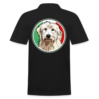 Maremma Abruzzo German Shepherd Maremmano Abruzzese - Men's Polo Shirt - black - Back - Kai (181cm)