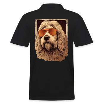 Maremma Abruzzo Shepherd Dog Maremmano Abruzzese - Men's Polo Shirt - black - Back - Kai (181cm)