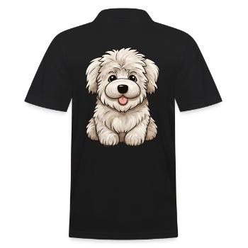 Maremmano Abruzzese Dog Kawaii Maremma - Men's Polo Shirt - black - Back - Kai (181cm)