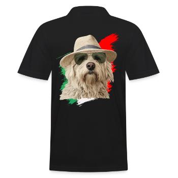 Maremma Abruzzo German Shepherd Maremmano Abruzzese - Men's Polo Shirt - black - Back - Kai (181cm)