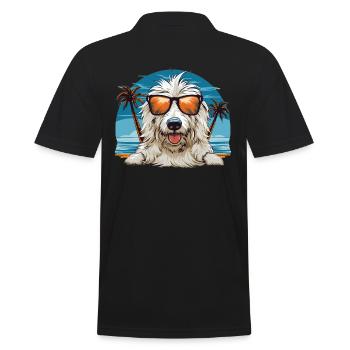 Maremmano Abruzzese German Shepherd - Men's Polo Shirt - black - Back - Kai (181cm)