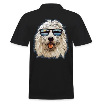 Maremmano Abruzzese German Shepherd - Men's Polo Shirt - black - Back - Kai (181cm)