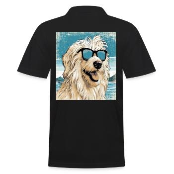 Maremmano Abruzzese German Shepherd - Men's Polo Shirt - black - Back - Kai (181cm)