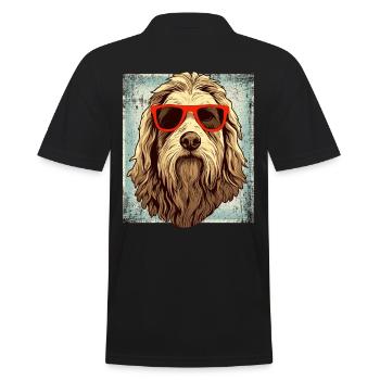 Maremmano Abruzzese German Shepherd - Men's Polo Shirt - black - Back - Kai (181cm)