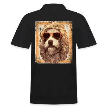 Maremmano Abruzzese German Shepherd - Men's Polo Shirt - black - Back - Kai (181cm)