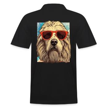 Maremmano Abruzzese German Shepherd - Men's Polo Shirt - black - Back - Kai (181cm)