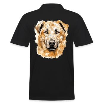 Kangal Dog Race Dog Visage Chien Polygone - Polo Homme - noir - Dos - Kai (181cm)