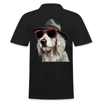 Maremmano Abruzzese German Shepherd - Men's Polo Shirt - black - Back - Kai (181cm)