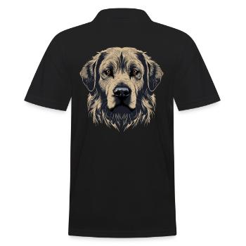 Kangal Hundehunderasse Gesicht - Männer Poloshirt - Schwarz - Hinten - Kai (181cm)