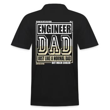 Ingénieur Papa Cadeau - Polo Homme - noir - Dos - Kai (181cm)
