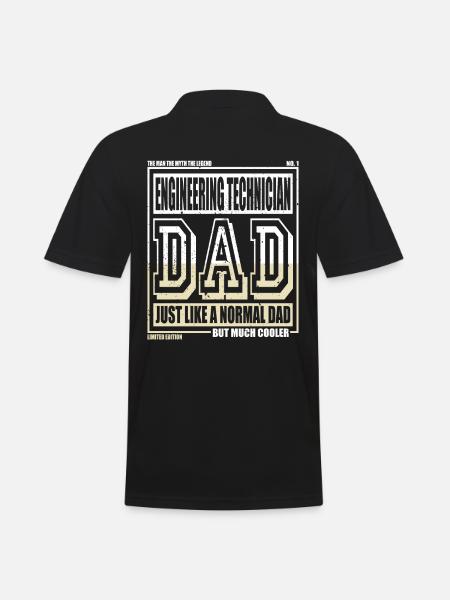 Engineering Technician Dad Gift - Men's Polo Shirt - black