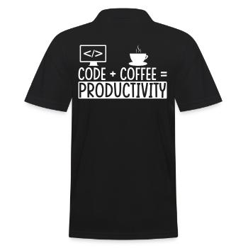 Coder Café Cadeau - Polo Homme - noir - Dos - Kai (181cm)