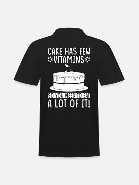 Cakes Funny Pies Love - Men's Polo Shirt - black