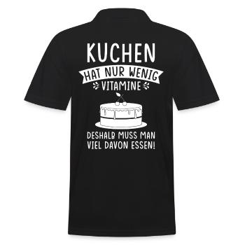 Kuchen Lustig Torten Liebe - Männer Poloshirt - Schwarz - Hinten - Kai (181cm)