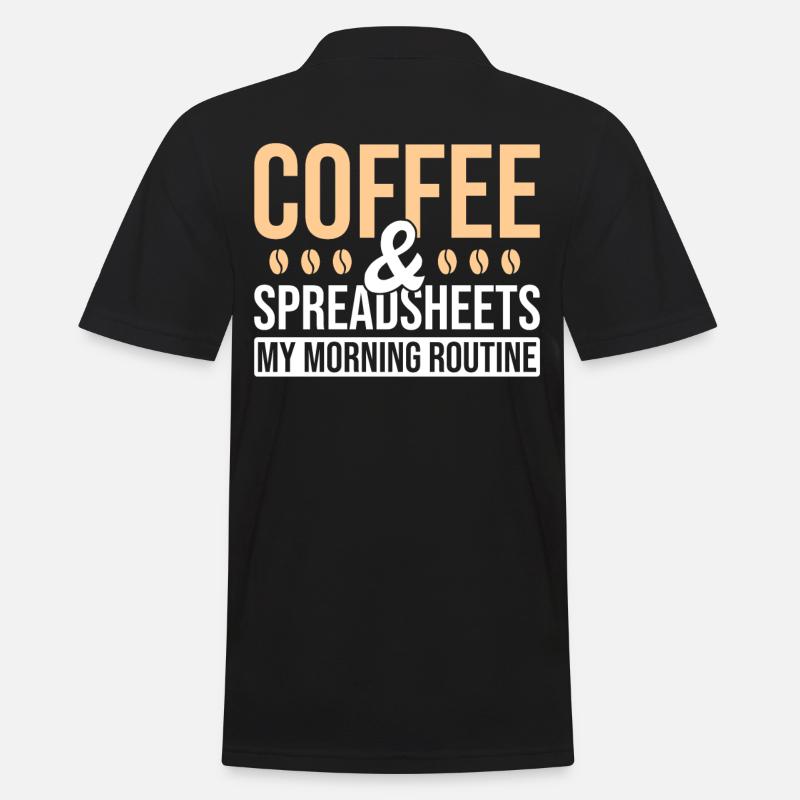 Accountant table coffee - Men's Polo Shirt - black