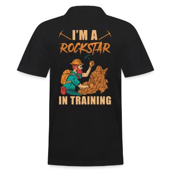 Géologie Futur géologue Étudiant en géologie Rock - Polo Homme - noir - Dos - Kai (181cm)