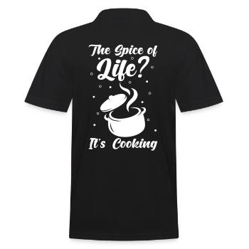 Chef Culinary chef says the spice of life? - Men's Polo Shirt - black - Back - Kai (181cm)