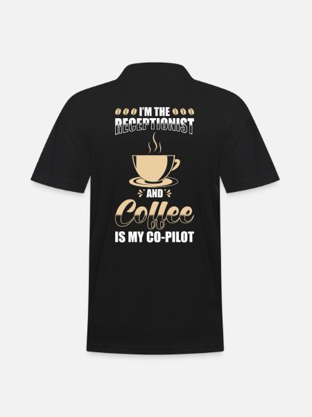 Receptionist Gift Receptionist Coffee - Men's Polo Shirt - black