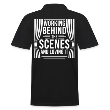 Cadeau d’emploi en tant qu’assistant régisseur - Polo Homme - noir - Dos - Kai (181cm)