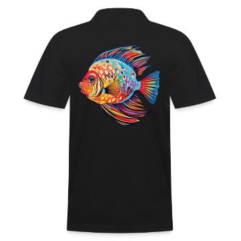 Aquarium de poissons discus - Polo Homme - noir - Dos - Kai (181cm)