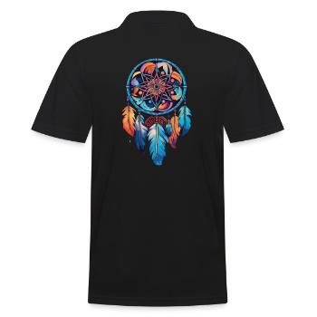 Capteur de rêves Plumes Attrape-rêves - Polo Homme - noir - Dos - Kai (181cm)