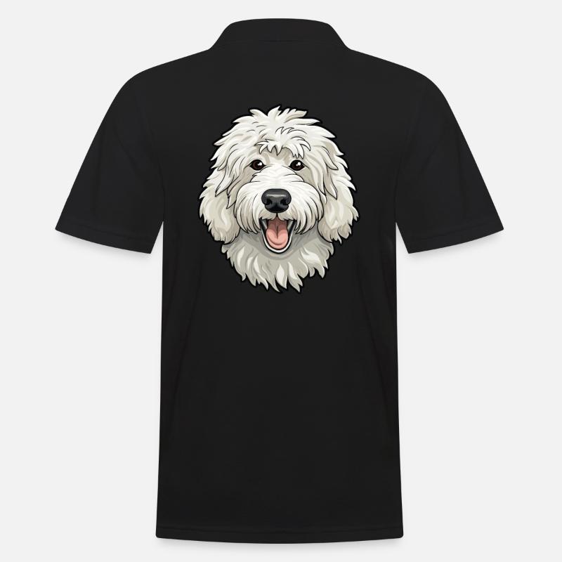 Maremmano Abruzzese Hunderasse - Männer Poloshirt - Schwarz