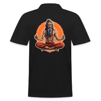 Spiritualité Yoga Guru - Polo Homme - noir - Dos - Kai (181cm)