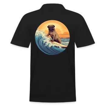 Pug Surfer - Polo Homme - noir - Dos - Kai (181cm)