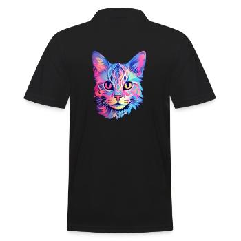 Aesthetic cat - Men's Polo Shirt - black - Back - Kai (181cm)