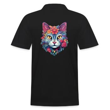 Conception florale esthétique pour chat - Polo Homme - noir - Dos - Kai (181cm)