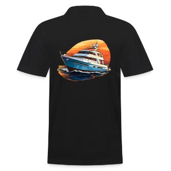 Yacht boat - Polo Homme - noir - Dos - Kai (181cm)