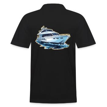 Yacht Bateau à moteur - Polo Homme - noir - Dos - Kai (181cm)