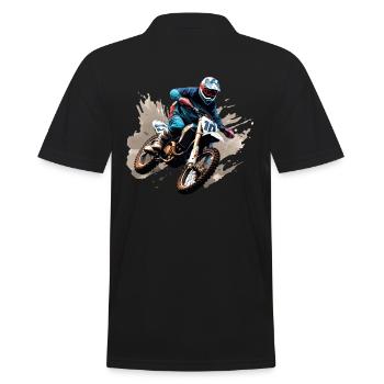 Moto de motocross - Polo Homme - noir - Dos - Kai (181cm)