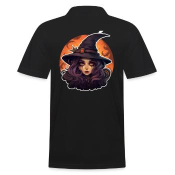 Sorcière Halloween mignonne - Polo Homme - noir - Dos - Kai (181cm)