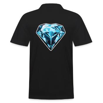 Diamond Heart - Men's Polo Shirt - black - Back - Kai (181cm)