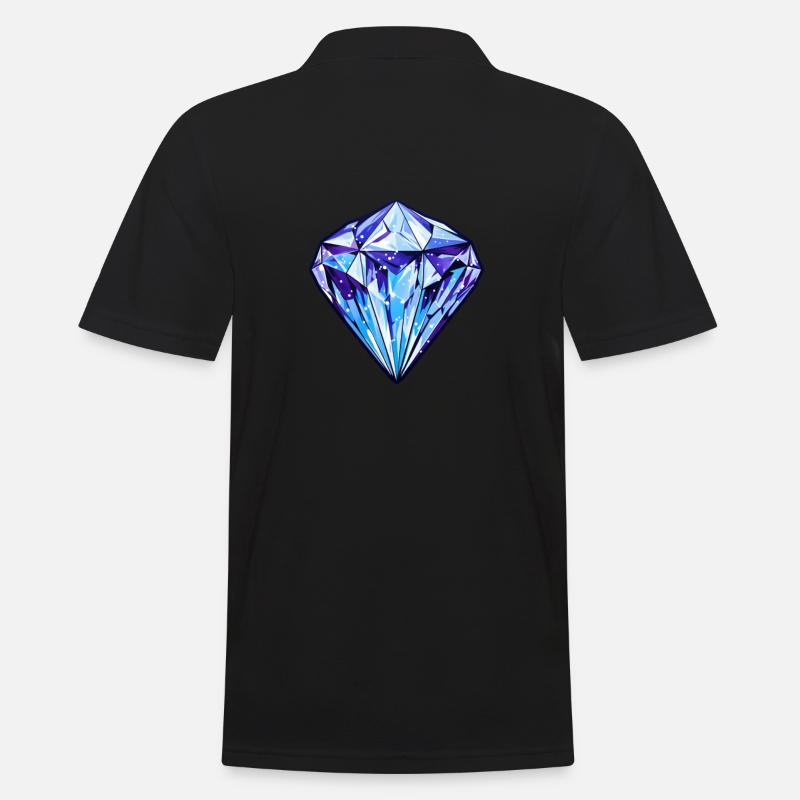 Diamant - Männer Poloshirt - Schwarz