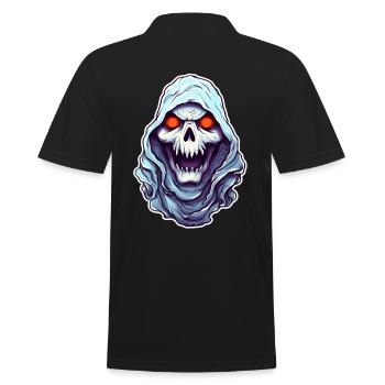 Skull Ghost Halloween - Polo Homme - noir - Dos - Kai (181cm)
