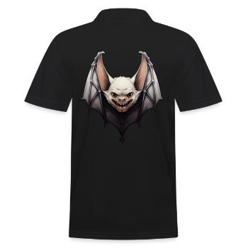 Fledermaus Halloween - Männer Poloshirt - Schwarz - Hinten - Kai (181cm)
