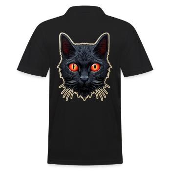 Chat noir Halloween - Polo Homme - noir - Dos - Kai (181cm)