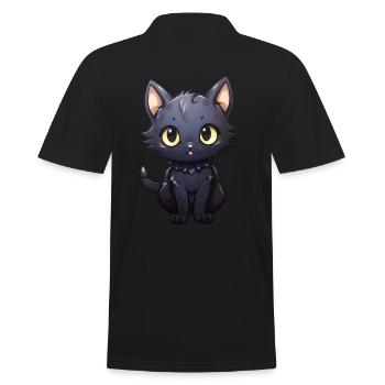 Kawaii Chat Noir - Polo Homme - noir - Dos - Kai (181cm)