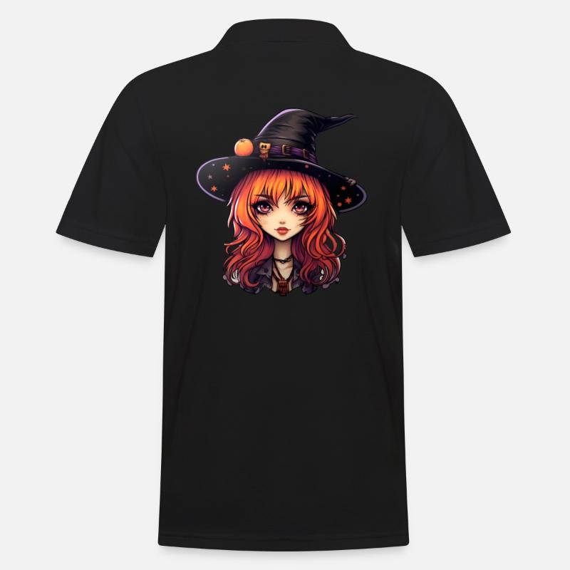 Sorcière mignonne - Polo Homme - noir