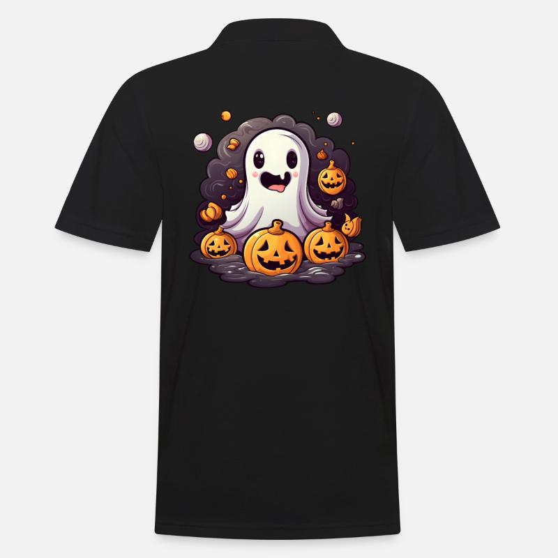 Geist Kawaii - Männer Poloshirt - Schwarz